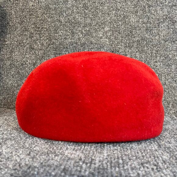 Salmagundi Boston Boutique Red Wool Beret Classic French Fashion Size 57 main image 4